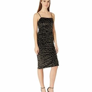 NWT MISCHA DRESS GLITTER CHEETAH VELVET